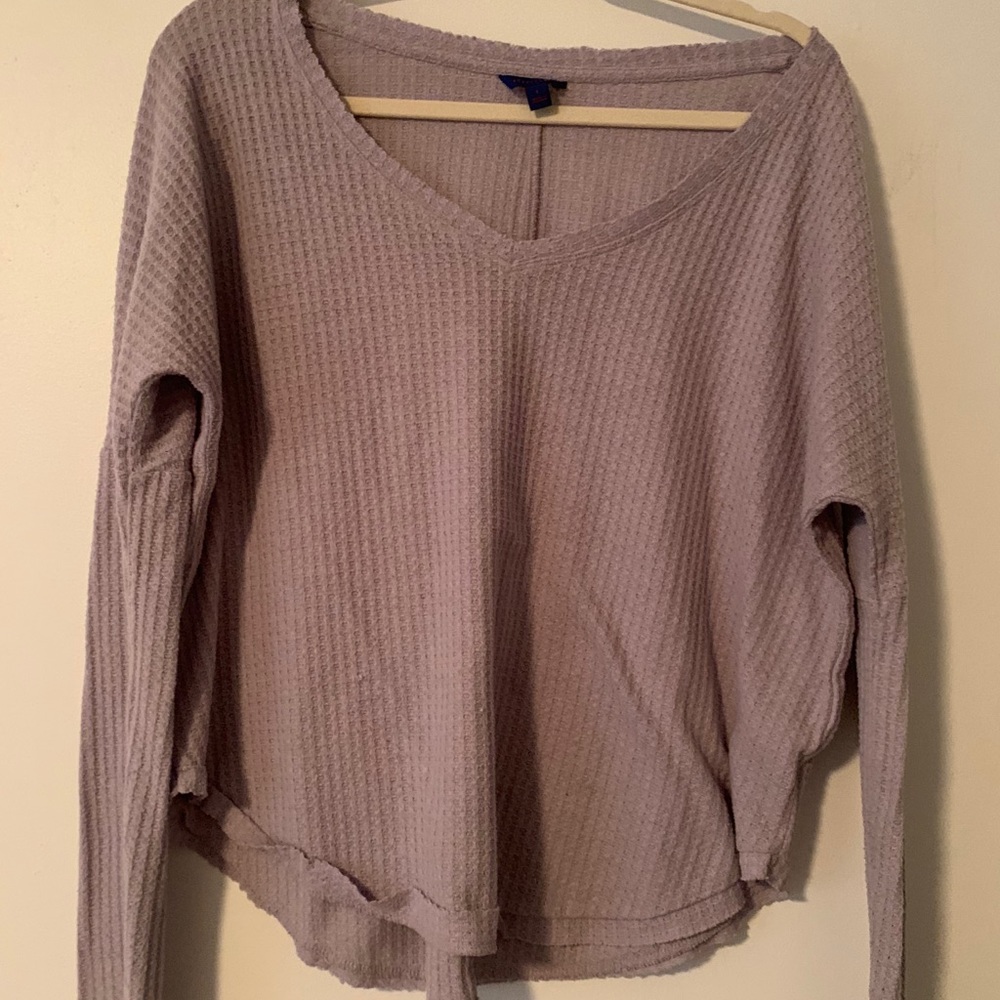 waffle knit top